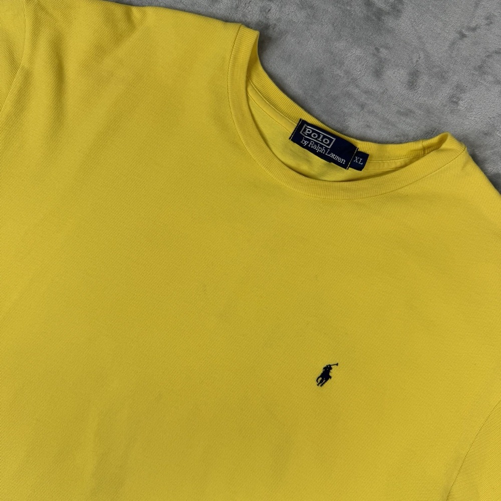 Polo Ralph Lauren Men's Short Sleeve Crew Neck T-Shirt Yellow Size XL